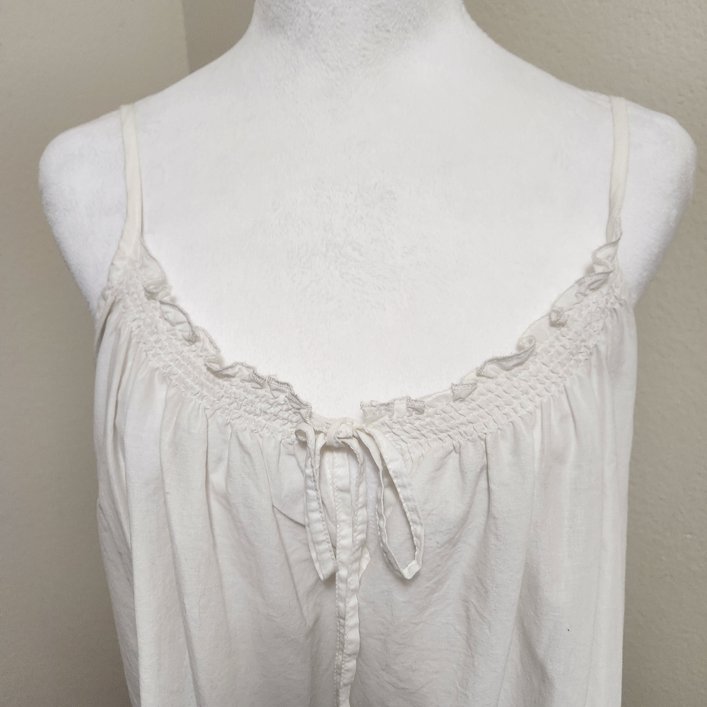 Old Navy Babydoll Tunic Tank/Dress Top Lg Fairy Angelcore Cottagecore Lace Trim - Picture 2 of 14